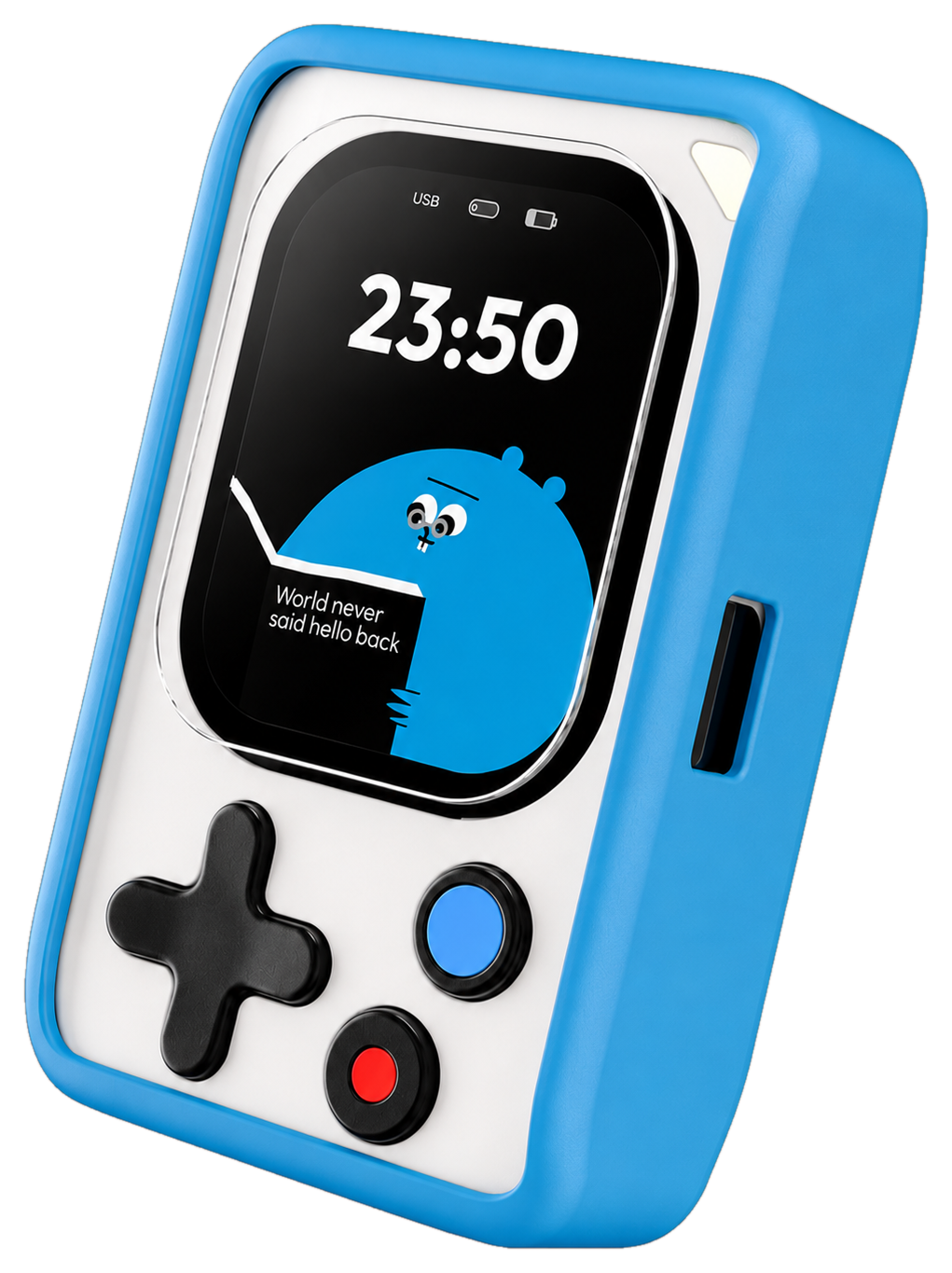 Kode Dot silicon case with screen protector, blue